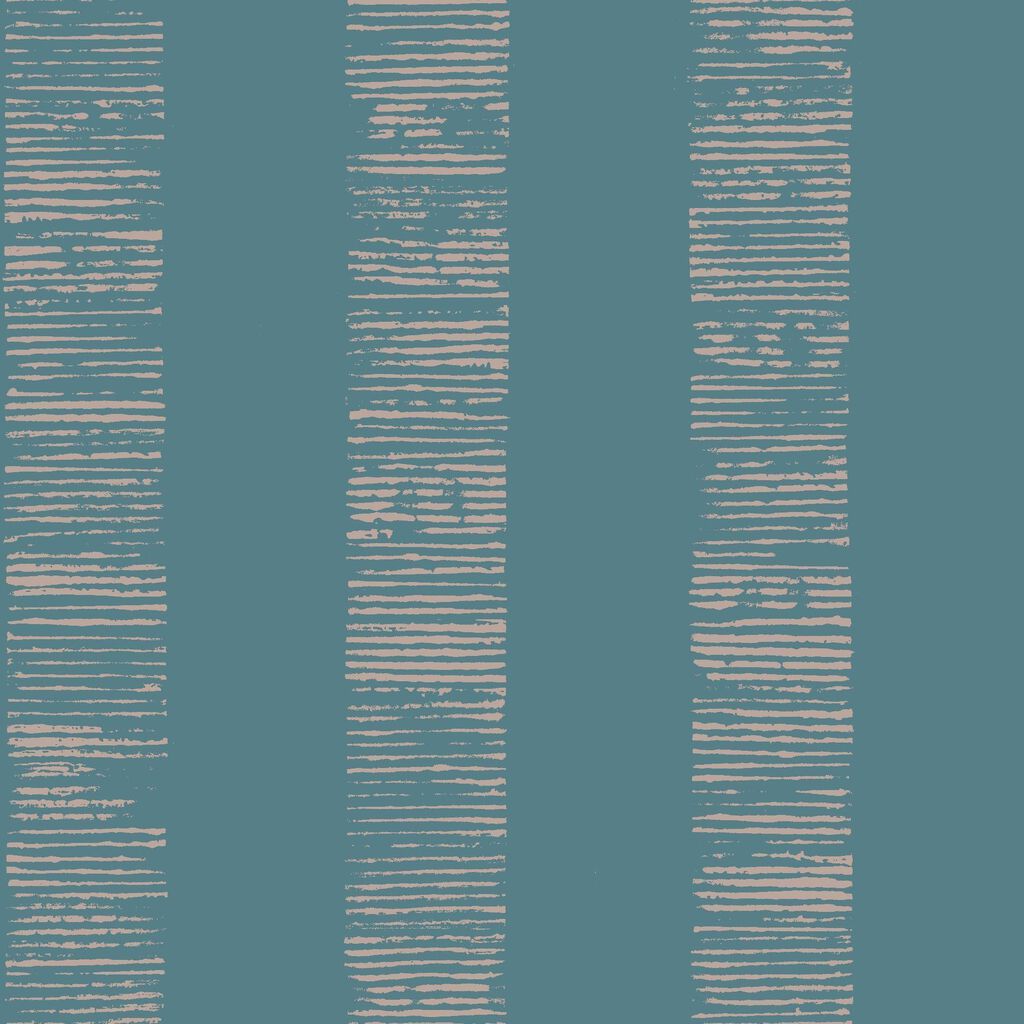 Mara Stripe Wallpaper - Turquoise - Boutique Luxury
