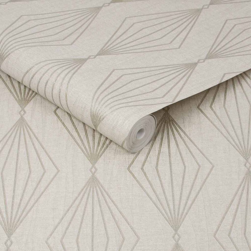 Marquise Geo Wallpaper - Pearl - Boutique Luxury