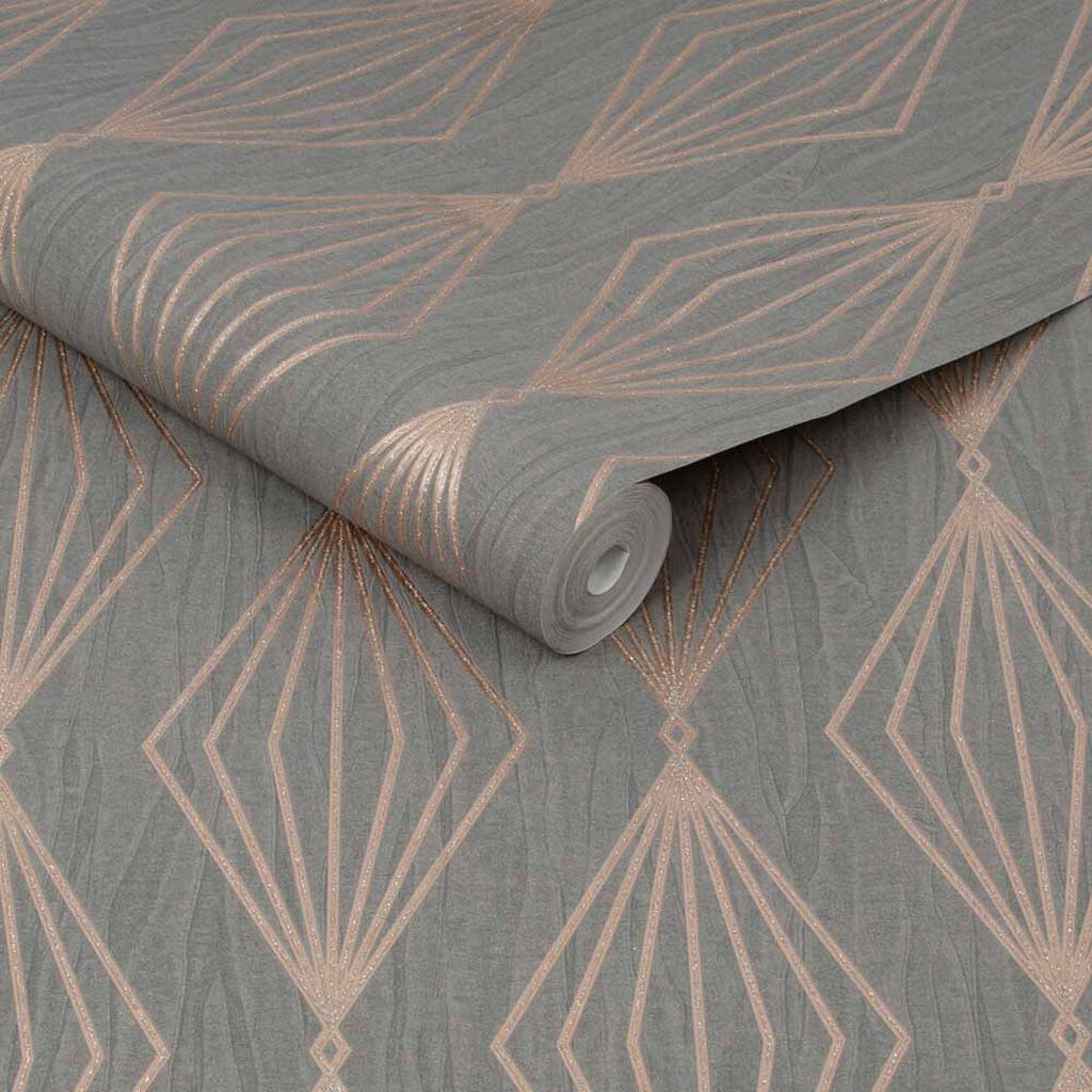 Marquise Geo Wallpaper - Smokey Quartz - Boutique Luxury