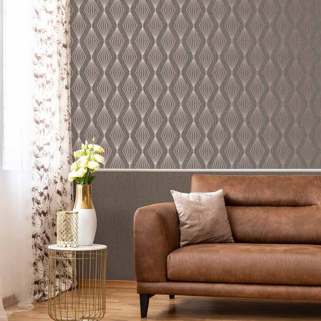 Marquise Geo Wallpaper - Smokey Quartz - Boutique Luxury