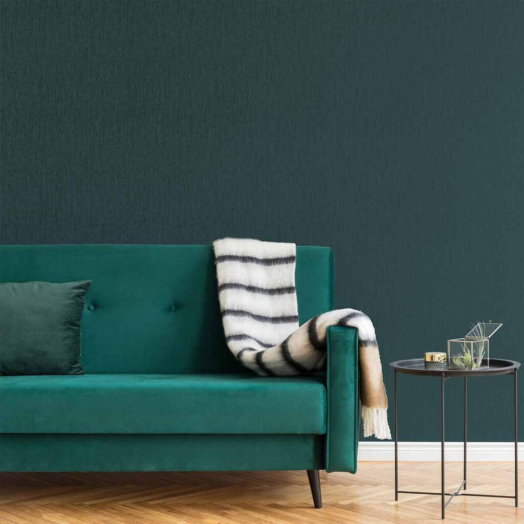 Marquise Plain Wallpaper - Emerald - Boutique Luxury