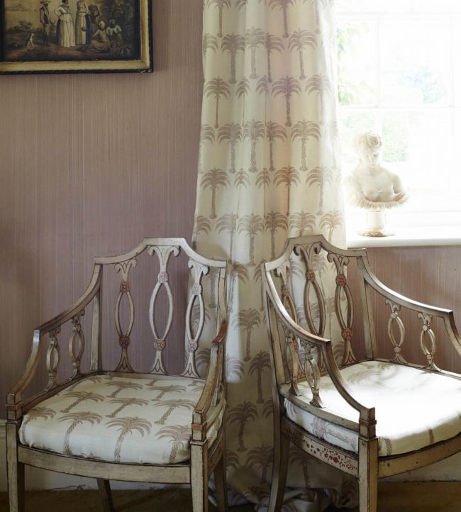 Marrakech Palm Fabric - Soft Gold - BGF020402 - Barneby Gates