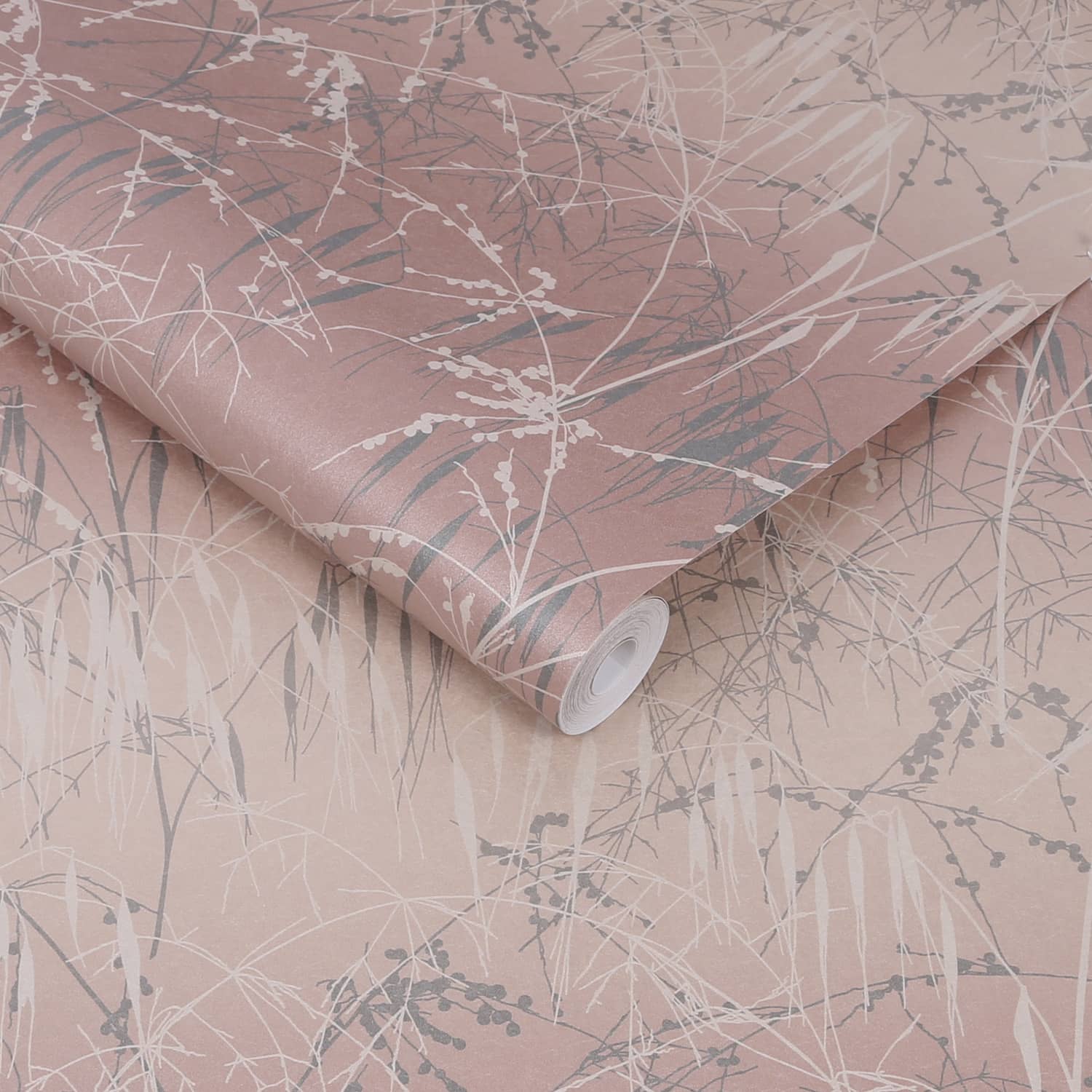 Meadow Grass Wallpaper - Shell & Pewter - Clarissa Hulse