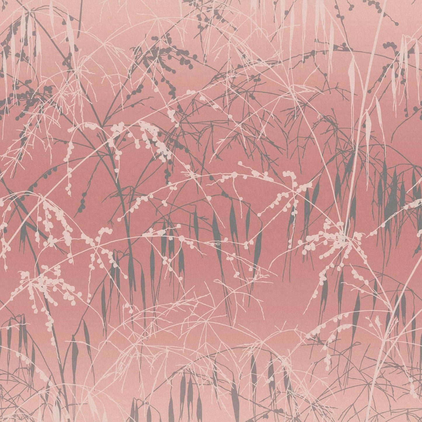 Meadow Grass Wallpaper - Shell & Pewter - Clarissa Hulse