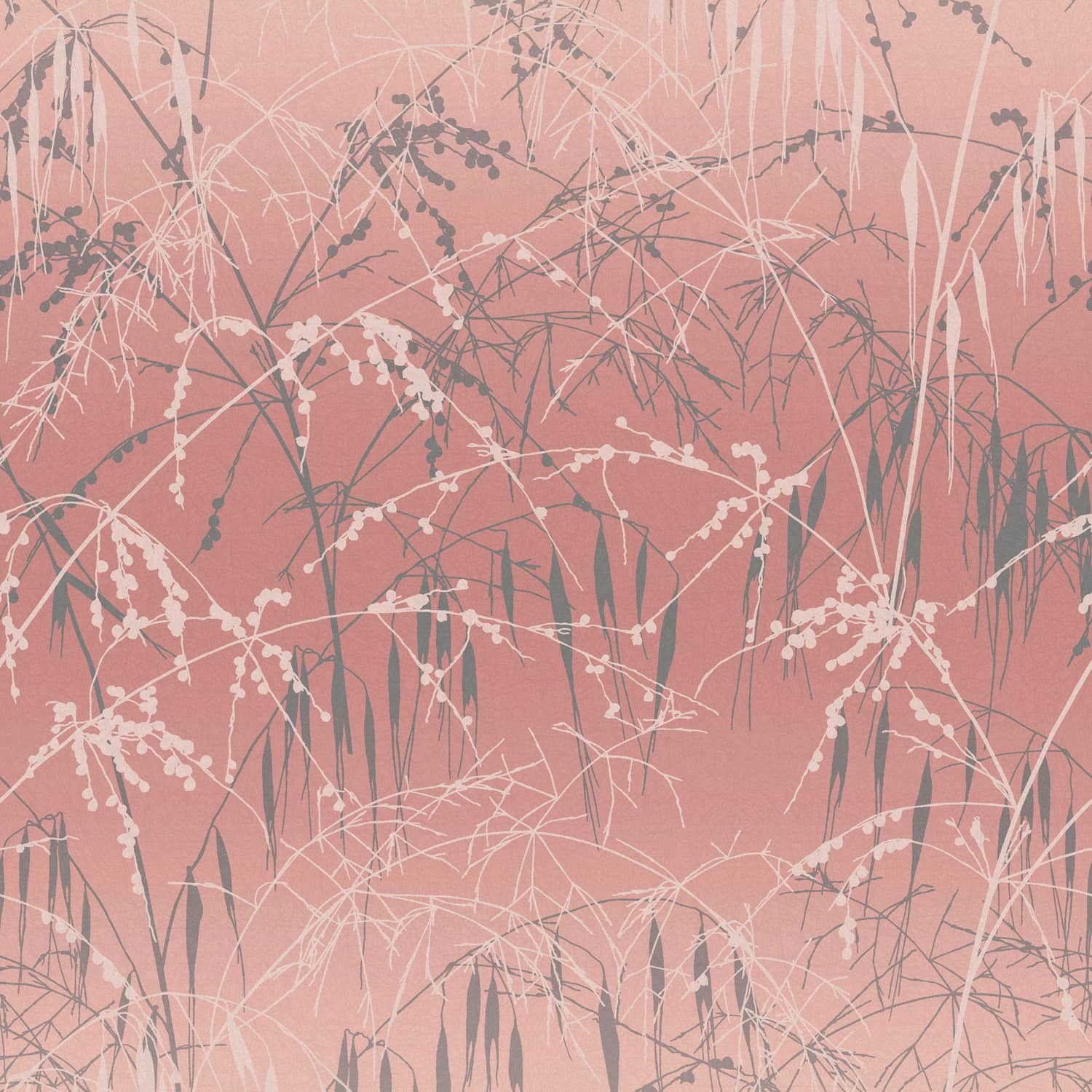 Meadow Grass Wallpaper - Shell & Pewter - Clarissa Hulse