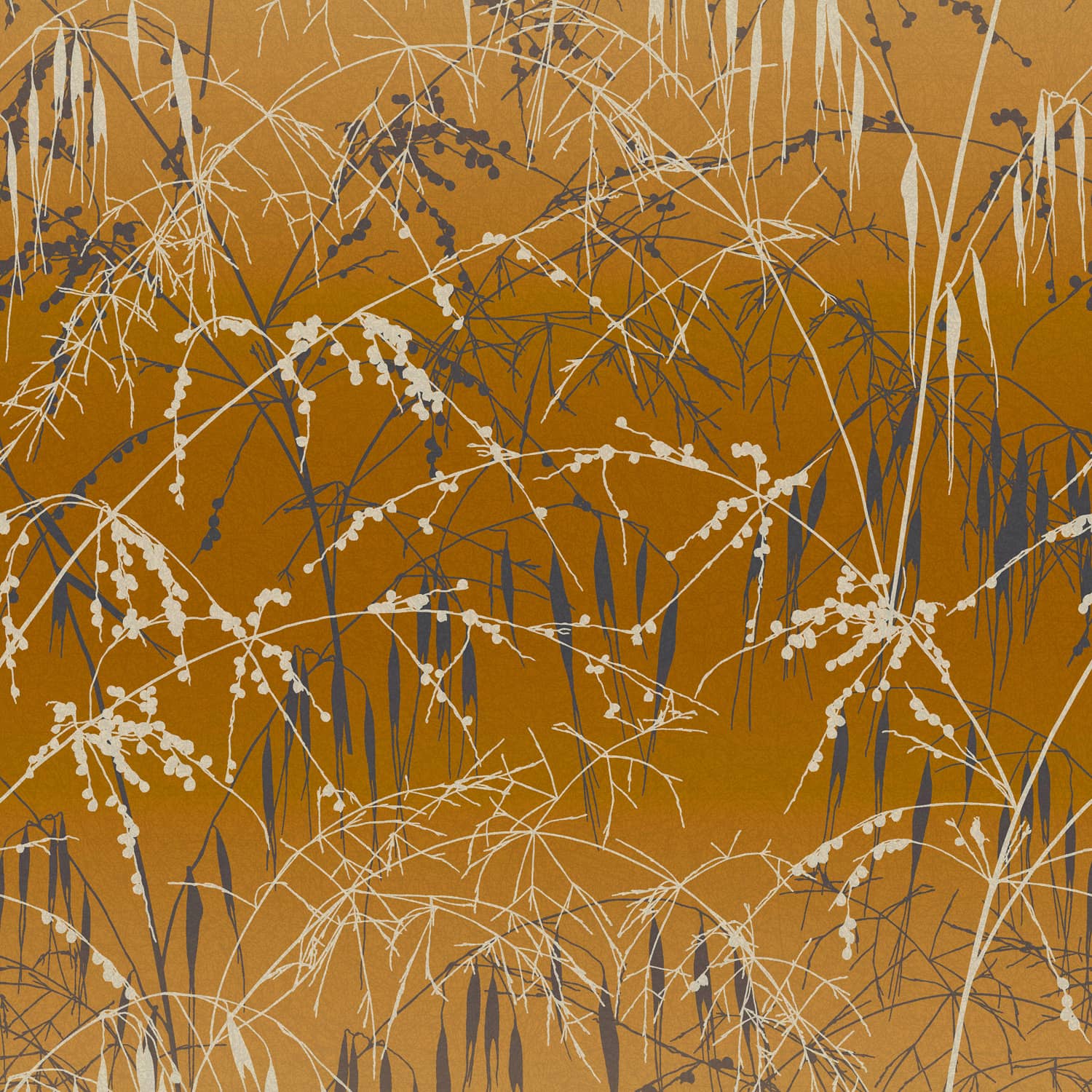 Meadow Grass Wallpaper - Yellow Ochre & Soft Gold - Clarissa Hulse