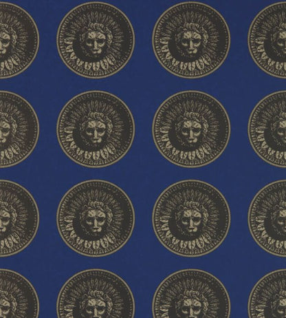 Medallion Wallpaper - Lazuli/Nickle - ZPLW312975 - Zoffany