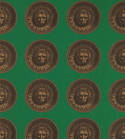 Medallion Wallpaper - Malachite/Gold - ZPLW312974 - Zoffany