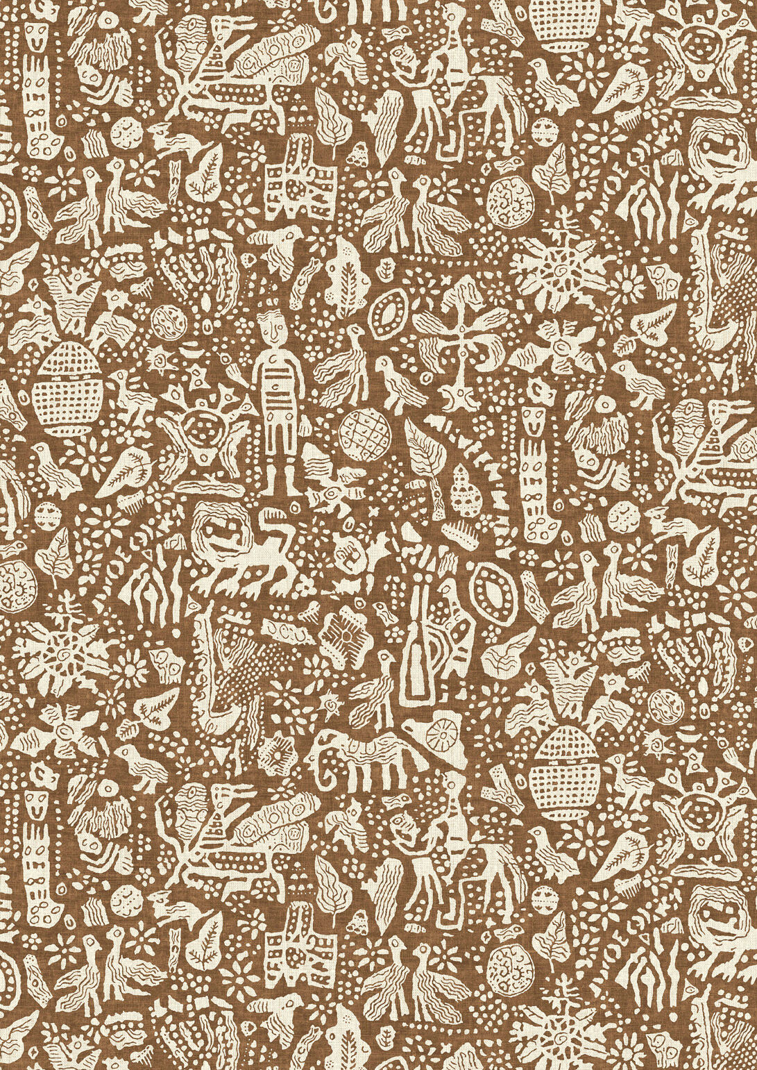 Minna Maze Wallpaper - Ginger - Lewis & Wood