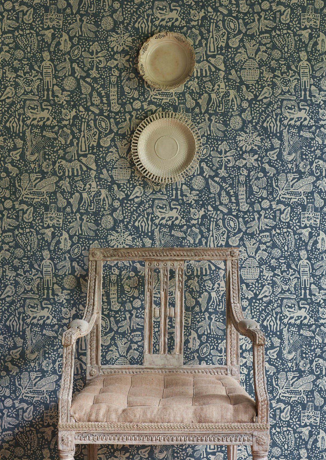 Minna Maze Wallpaper - Marmara - Lewis & Wood