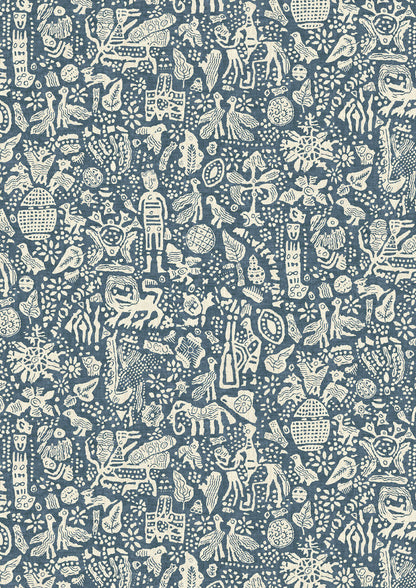 Minna Maze Wallpaper - Marmara - Lewis & Wood