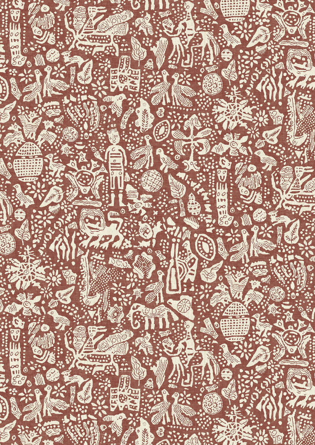 Minna Maze Wallpaper - Russet - Lewis & Wood
