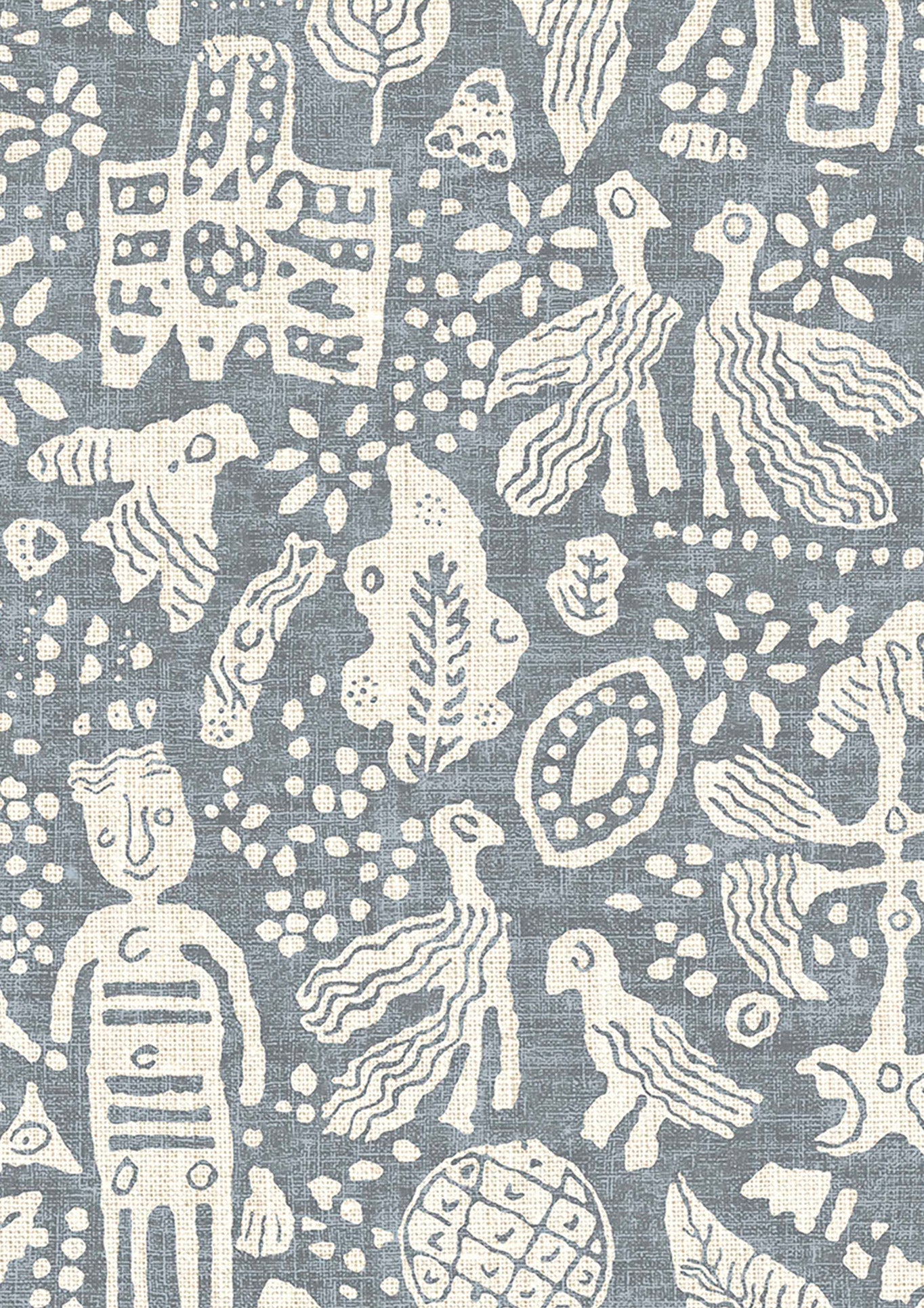 Minna Maze Wallpaper - Smoke - Lewis & Wood