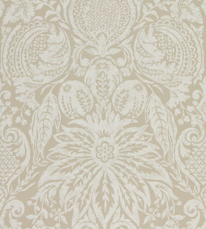 Mitford Damask Wallpaper - Stone - ZDAR312878 - Zoffany