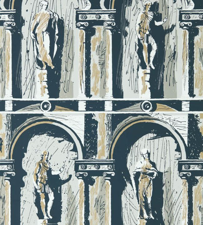 Montacute Wallpaper - Platinum Grey/Ink - ZPLW312966 - Zoffany