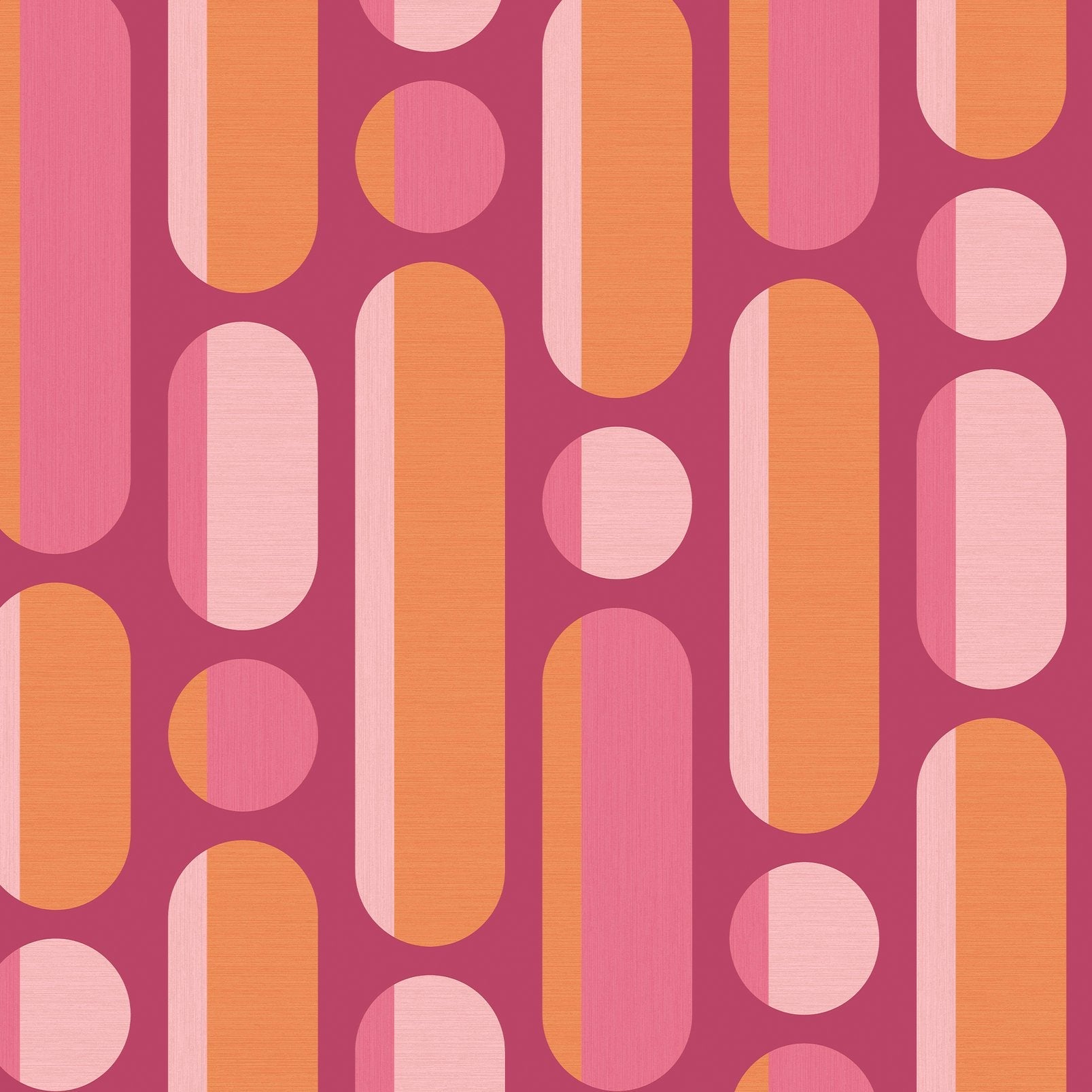 Morse Wallpaper - Tangerine & Raspberry - Envy