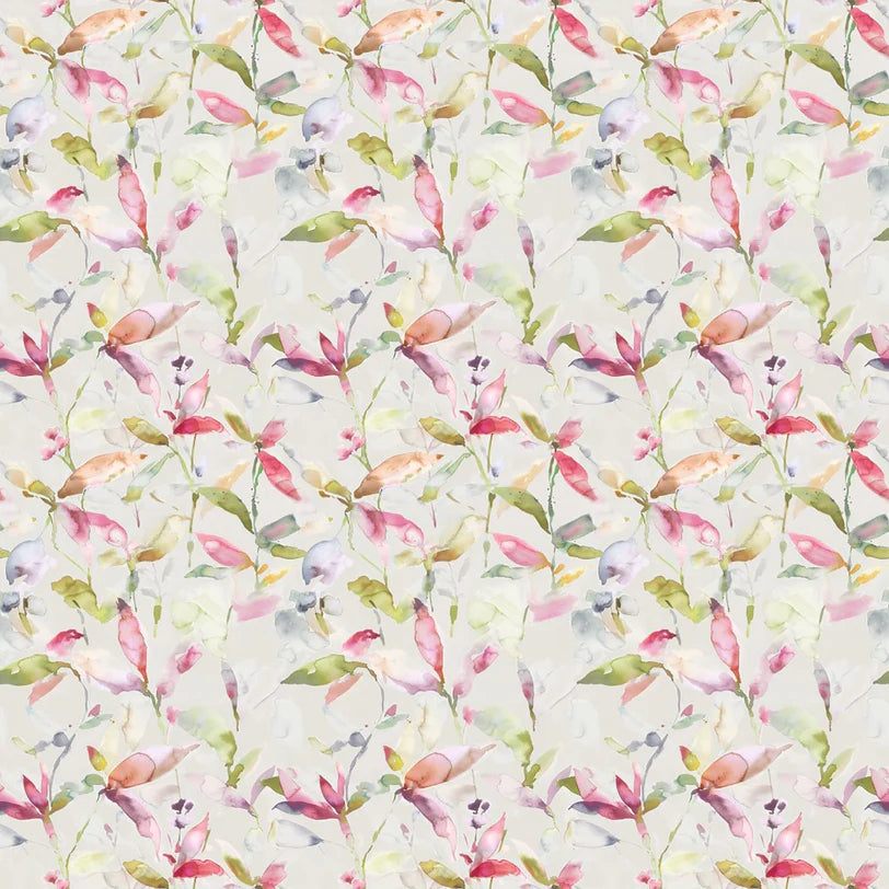 Naura Poppy Natural Fabric