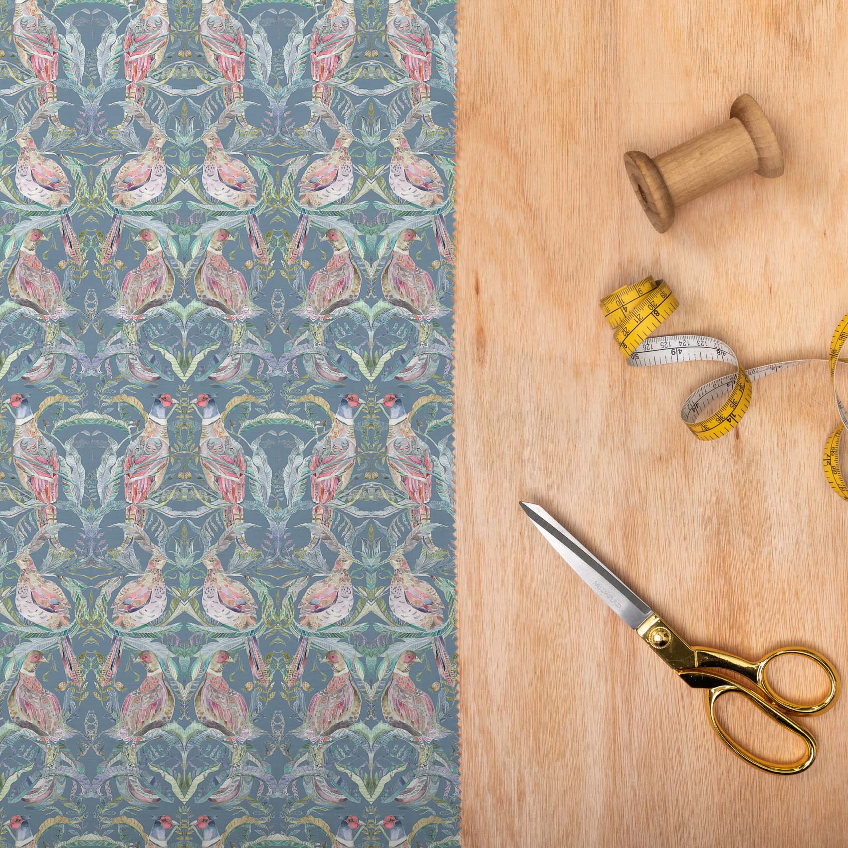 Netherton Loganberry Denim Lomond Pima Lawn Cotton - Dress Fabric