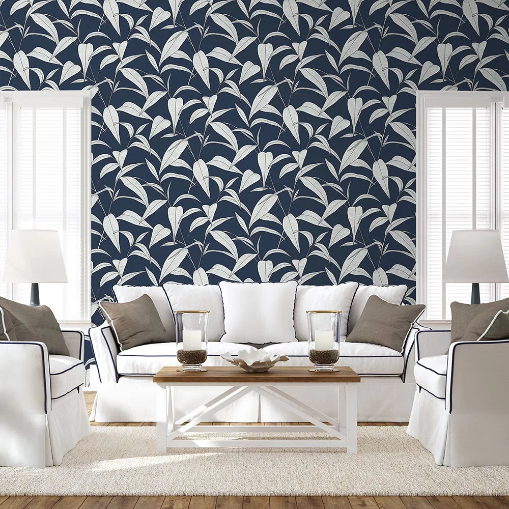 Pinstripe Leaf Trail Peel & Stick Wallpaper