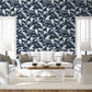 Pinstripe Leaf Trail Peel & Stick Wallpaper