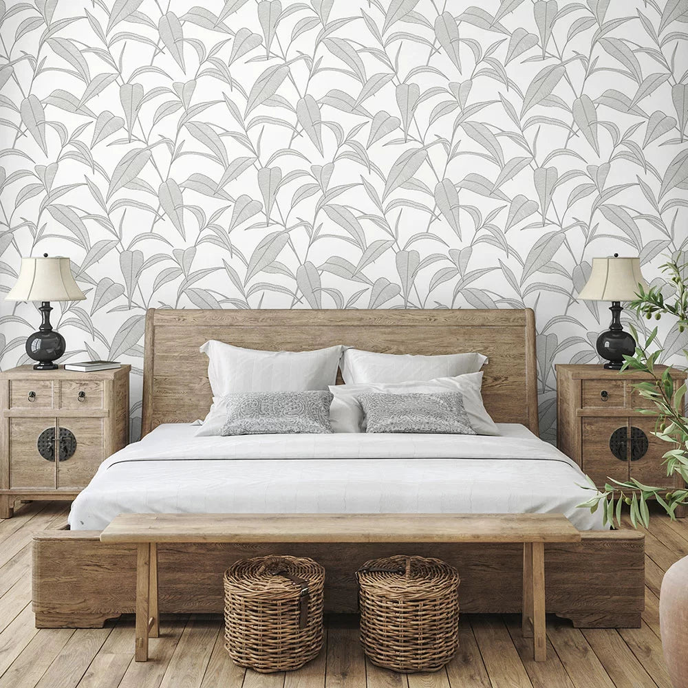 Pinstripe Leaf Trail Peel & Stick Wallpaper