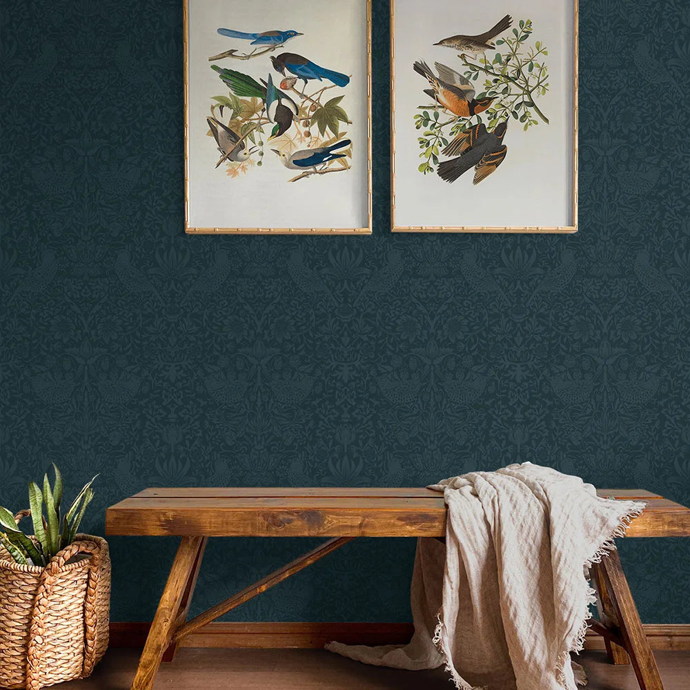Tonal Bird Garden Peel & Stick Wallpaper