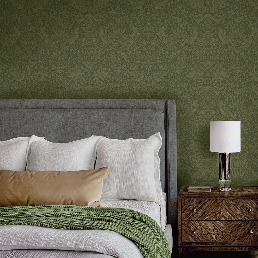 Tonal Bird Garden Peel & Stick Wallpaper