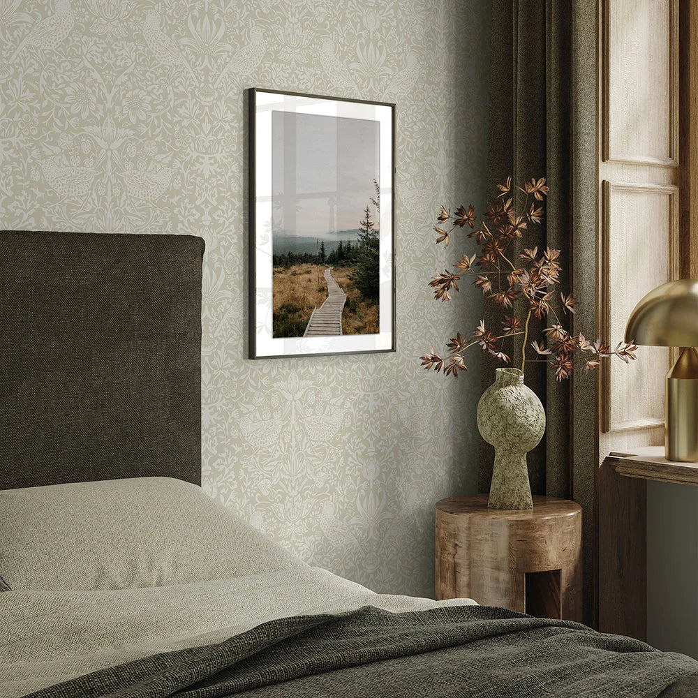 Tonal Bird Garden Peel & Stick Wallpaper