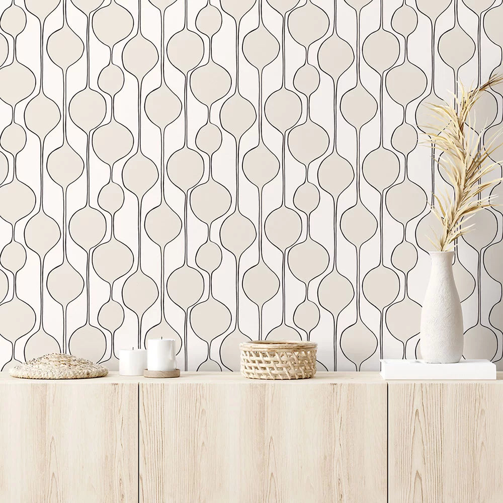 Bubble Stripe Peel & Stick Wallpaper