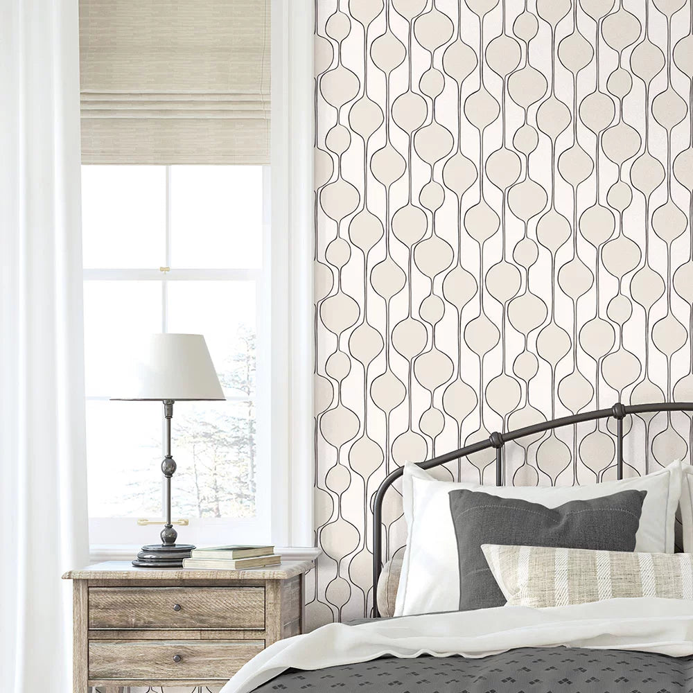 Bubble Stripe Peel & Stick Wallpaper