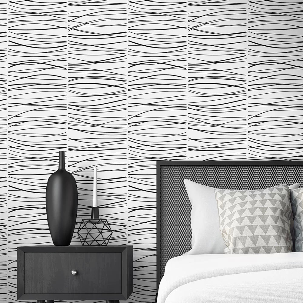 Wave Lines Peel & Stick Wallpaper