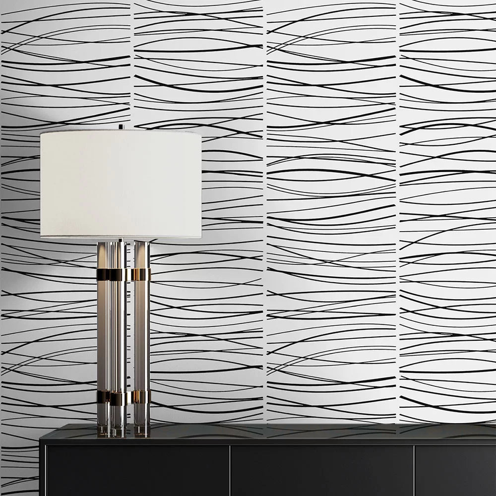Wave Lines Peel & Stick Wallpaper