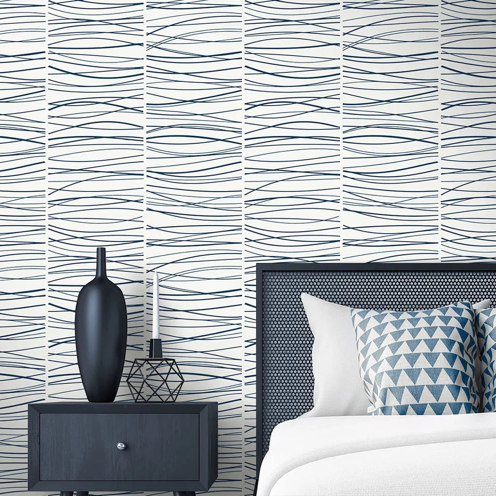 Wave Lines Peel & Stick Wallpaper