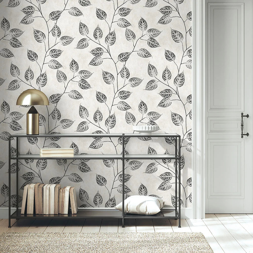 Leaf Silhouette Peel & Stick Wallpaper