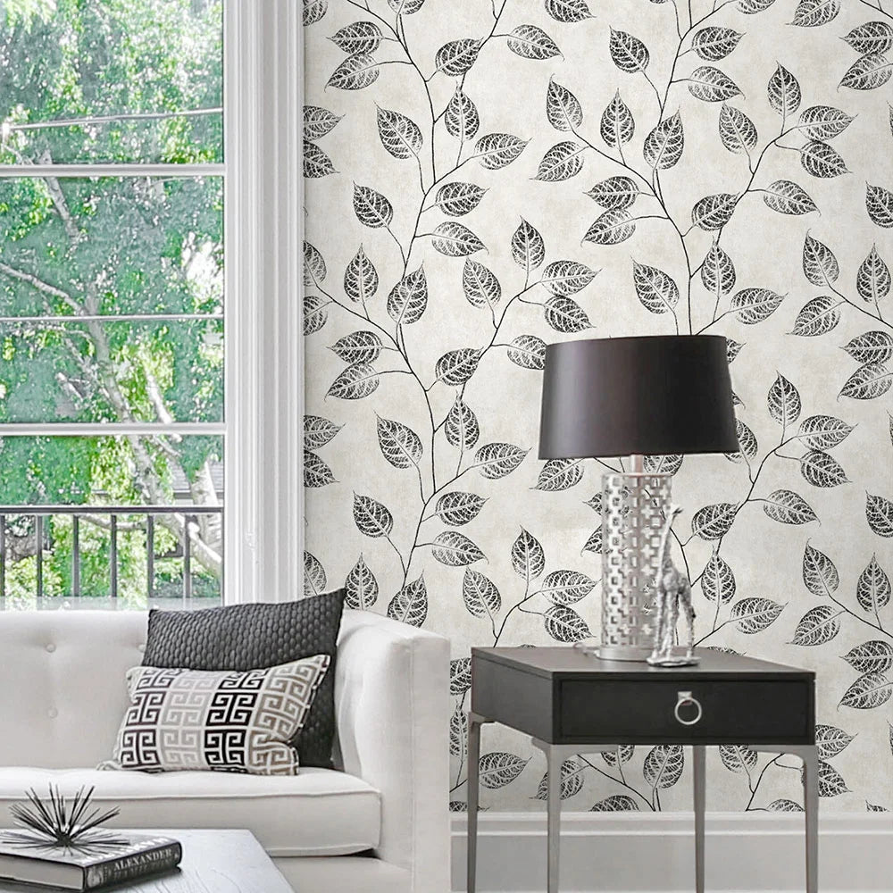 Leaf Silhouette Peel & Stick Wallpaper