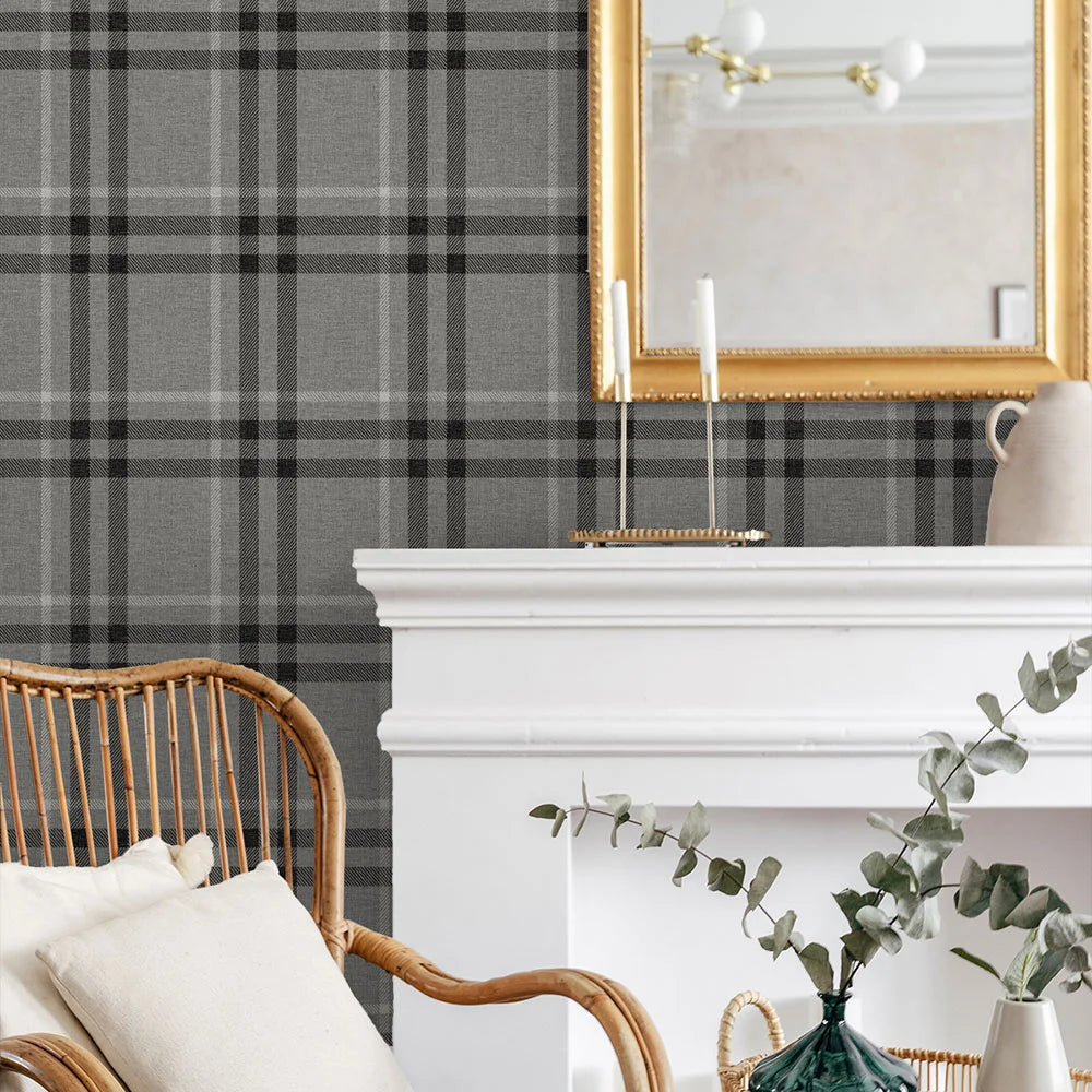 Calverlay Plaid Peel & Stick Wallpaper