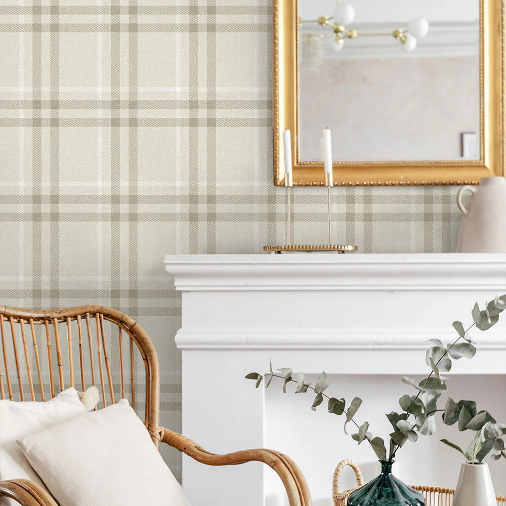 Calverlay Plaid Peel & Stick Wallpaper