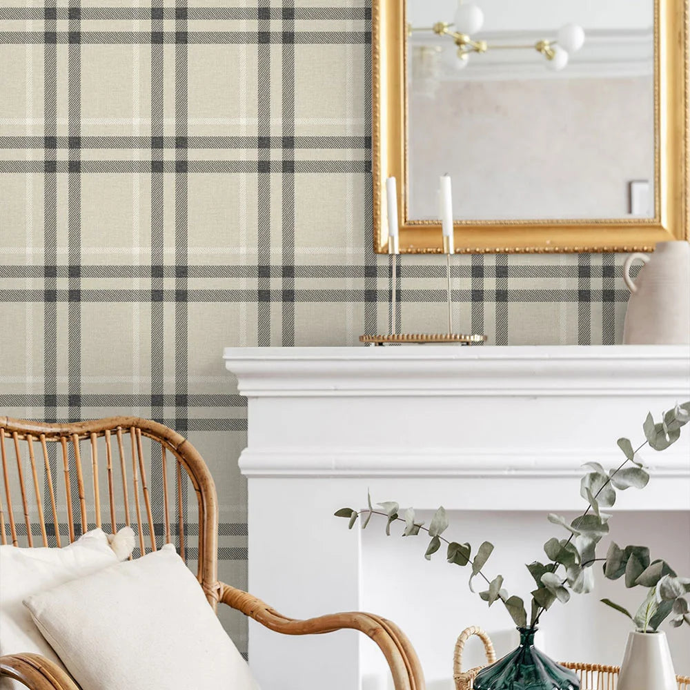 Calverlay Plaid Peel & Stick Wallpaper