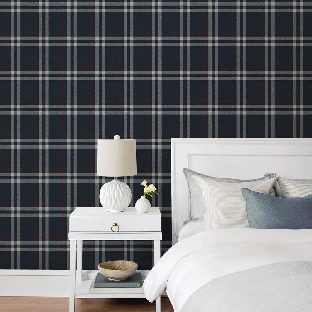 Calverlay Plaid Peel & Stick Wallpaper