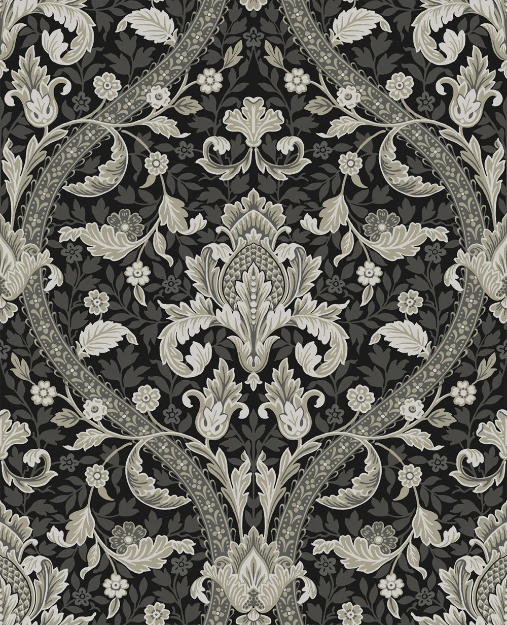 Acanthus Ogee Peel & Stick Wallpaper