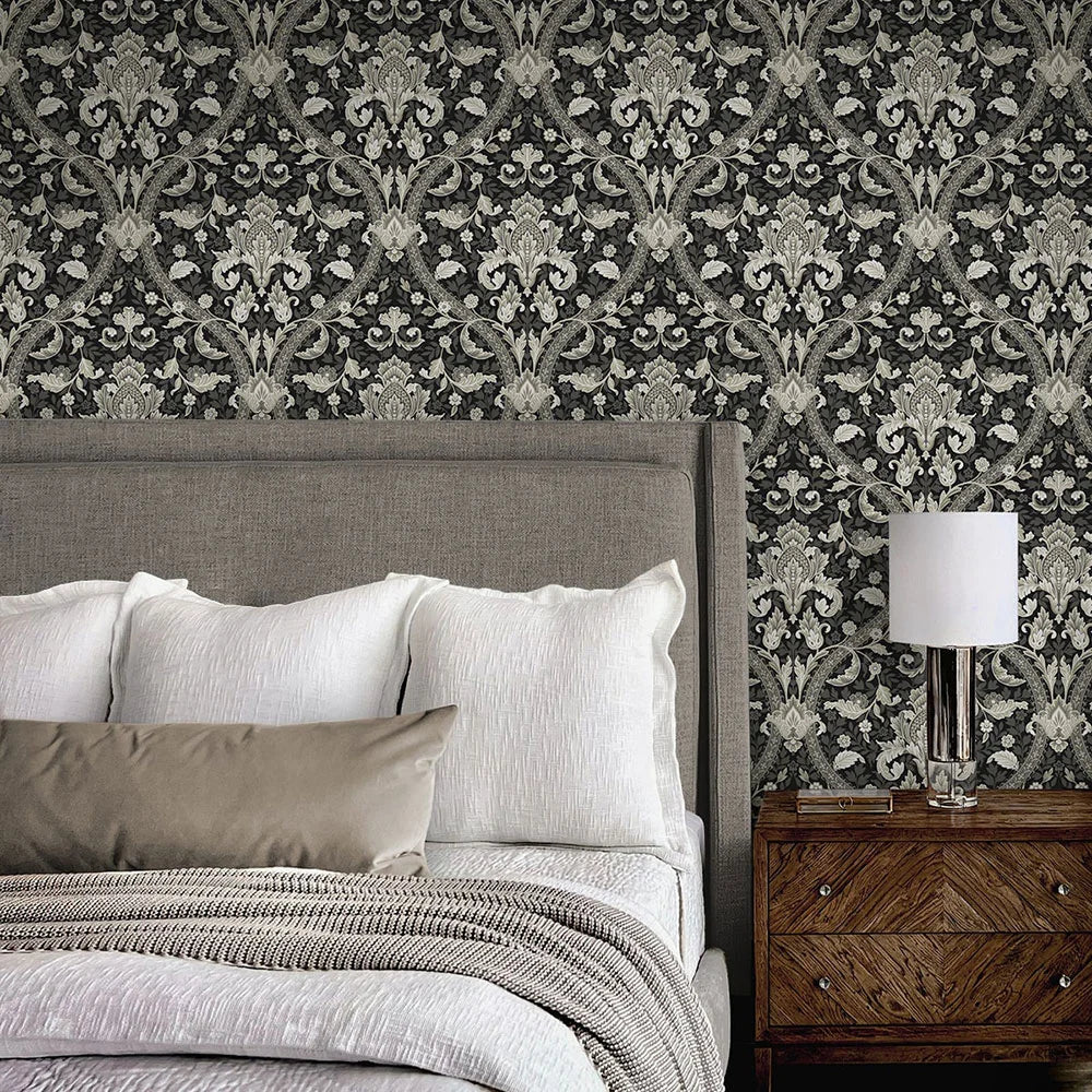 Acanthus Ogee Peel & Stick Wallpaper