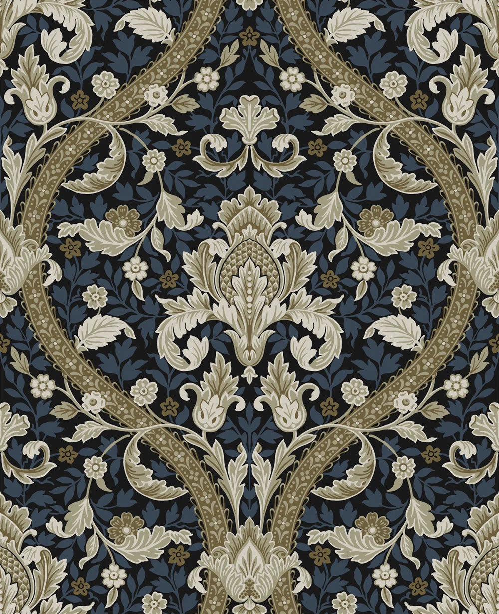 Acanthus Ogee Peel & Stick Wallpaper