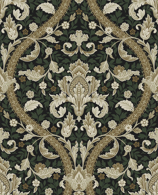 Acanthus Ogee Peel & Stick Wallpaper