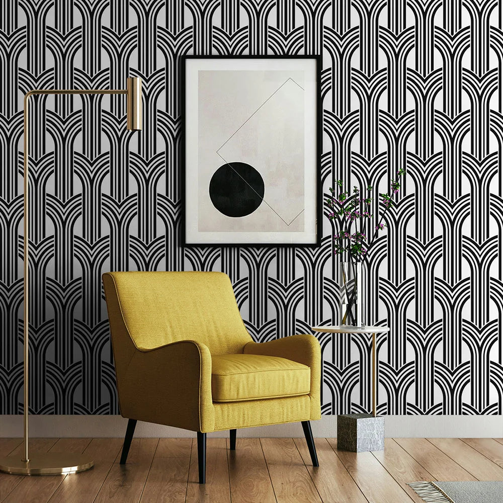 Geometric Arches Peel & Stick Wallpaper