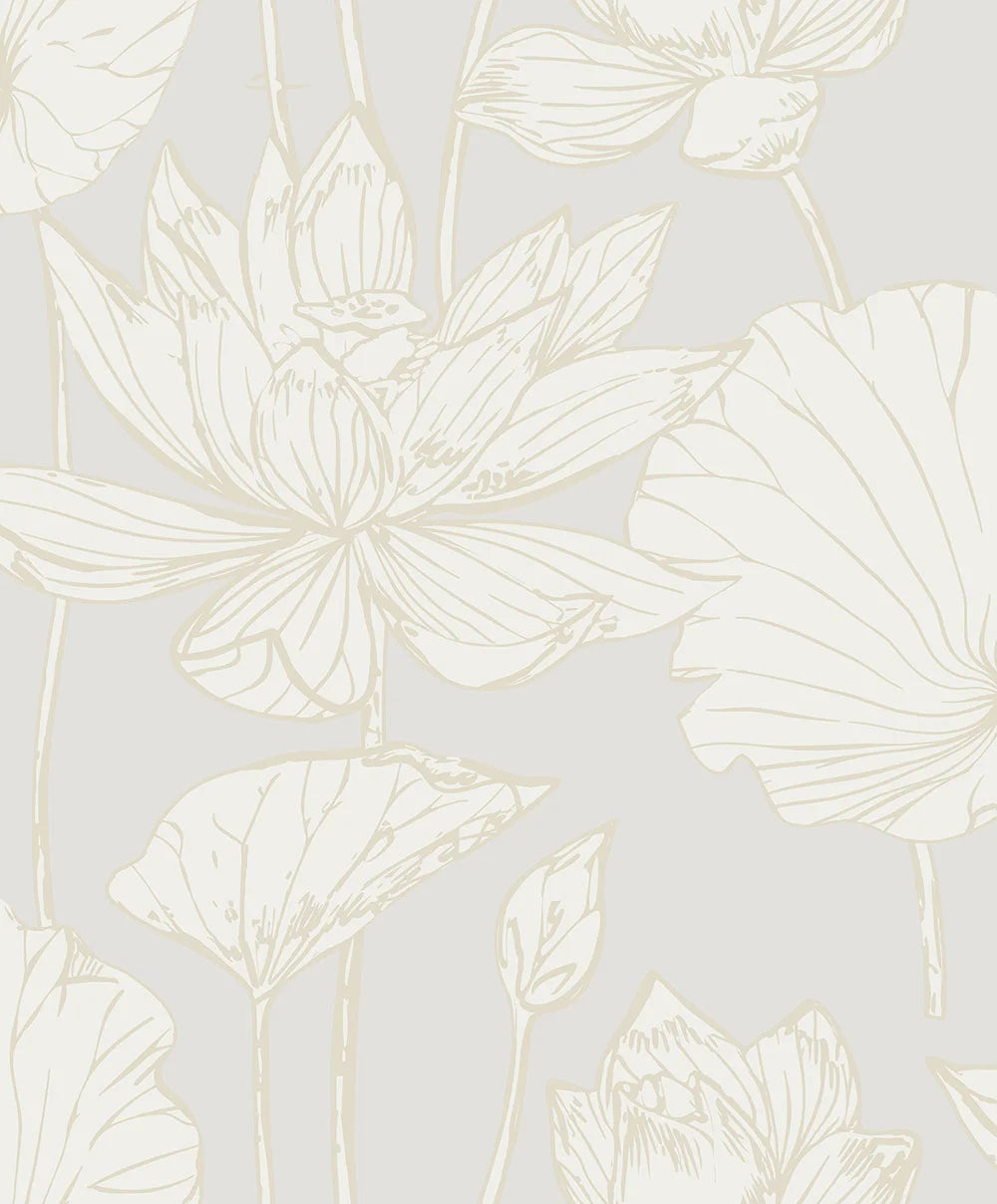 Lotus Garden Floral Peel & Stick Wallpaper