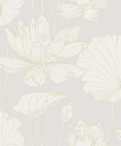 Lotus Garden Floral Peel & Stick Wallpaper
