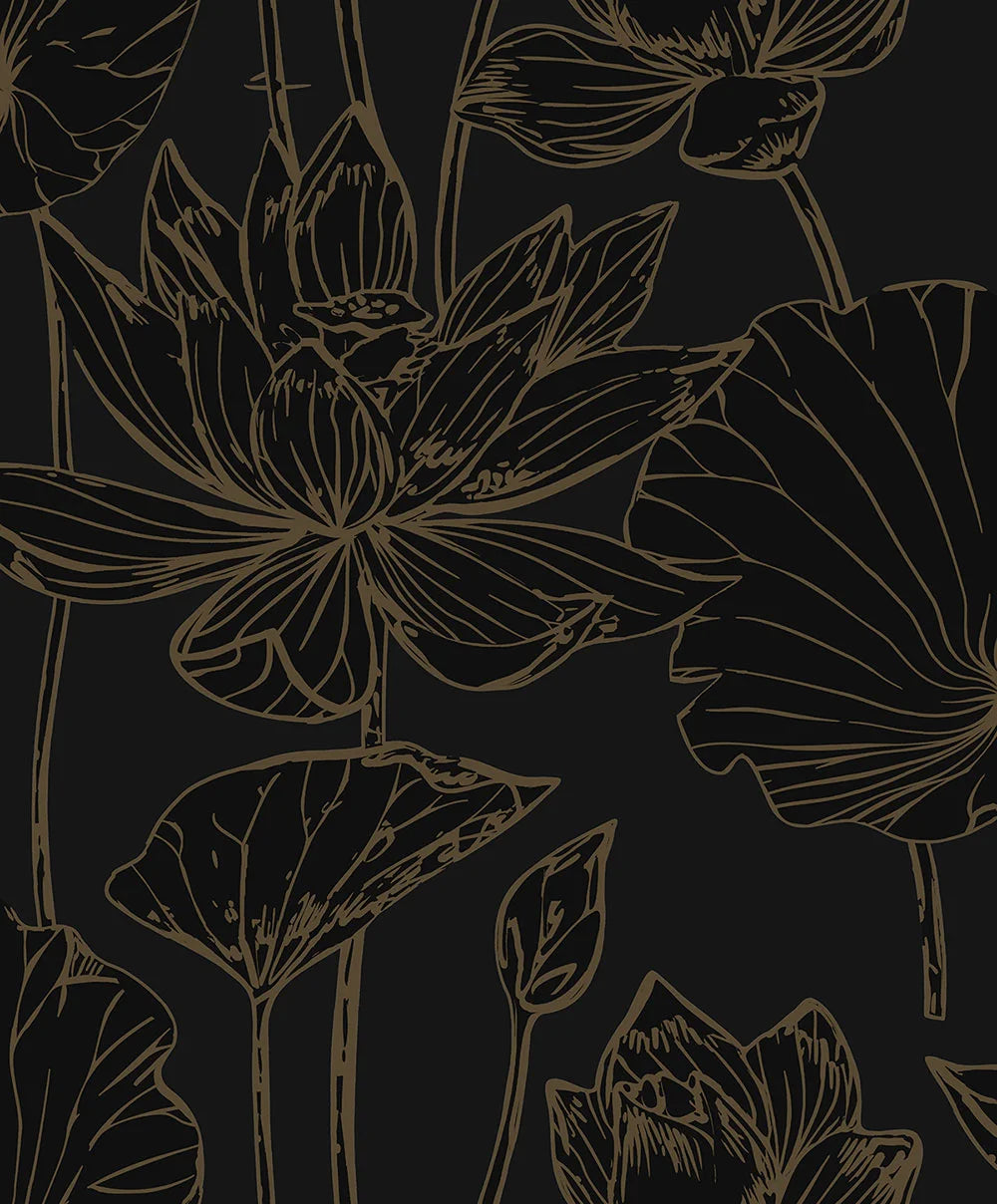 Lotus Garden Floral Peel & Stick Wallpaper