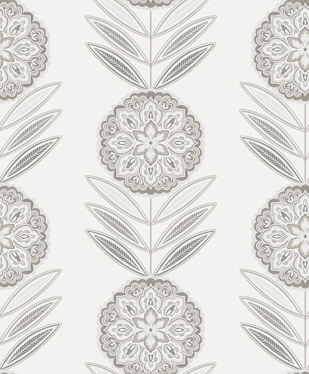 Folk Flowers Peel & Stick Wallpaper