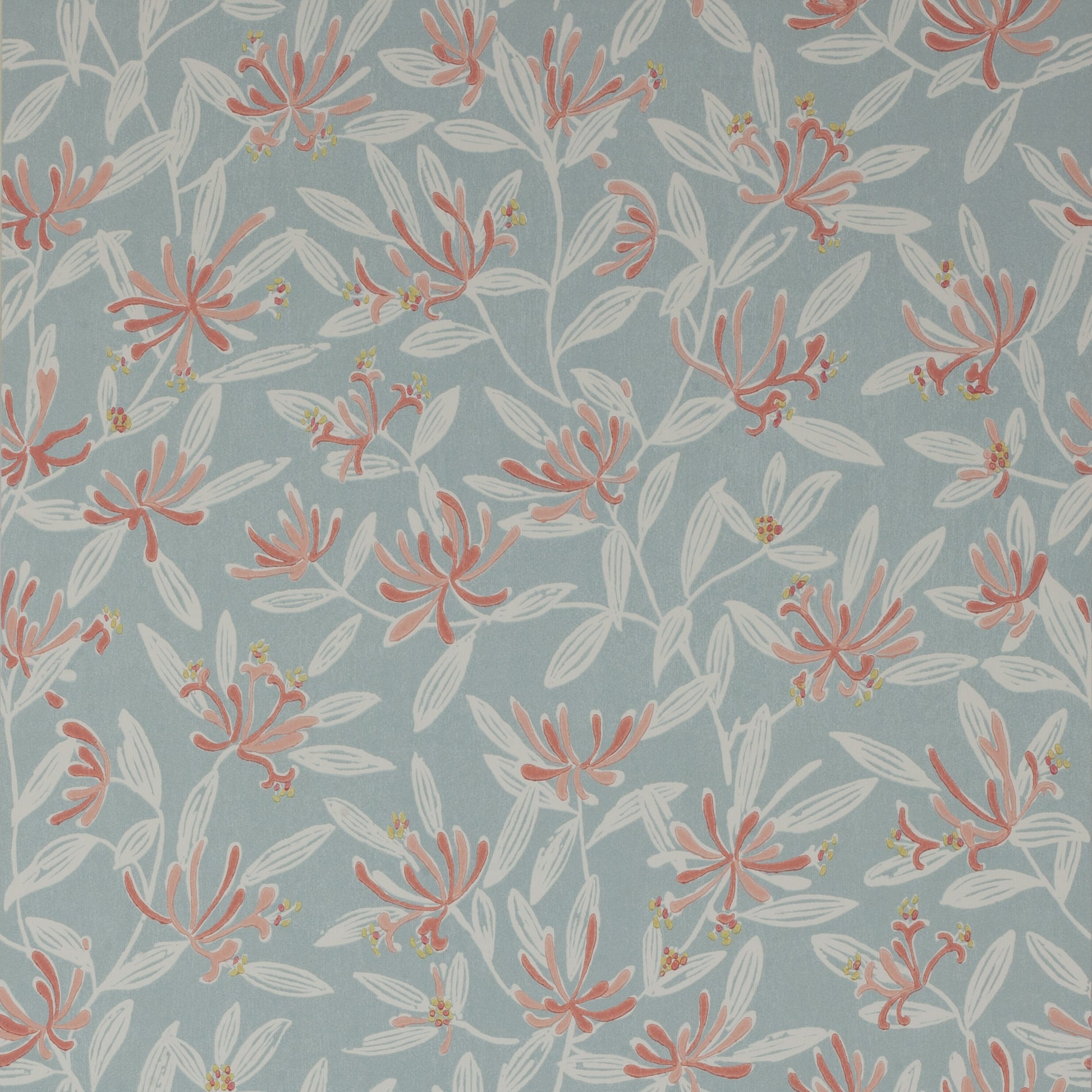 Nerissa Wallpaper - Soft Blue/Pink - J174W-04 - Jane Churchill