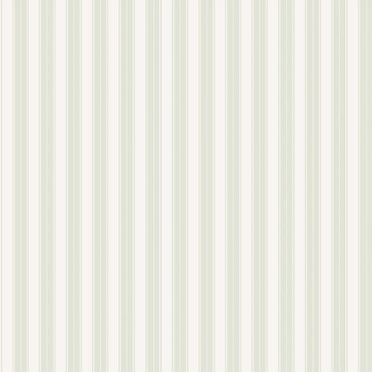 Newport Stripes Wallpaper - Green - Summer Gray
